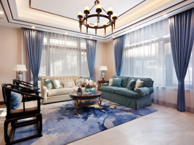 复兴珑御-180㎡-欧式风效果图