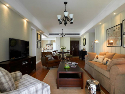 中金海棠湾-140㎡-美式风效果图