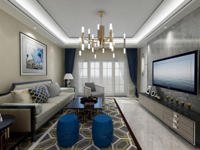 梅溪悦章-132㎡-现代风效果图