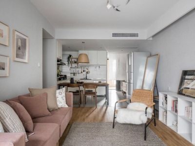 锦尚天华-82㎡-混搭风效果图