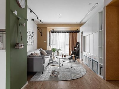 万科翡翠春晓-90㎡-现代风效果图