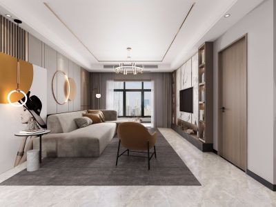 瀚林府-128㎡-现代风效果图