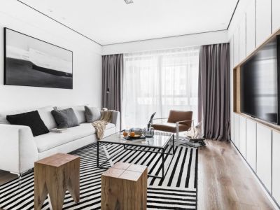 万科翡翠之光-88㎡-北欧风效果图