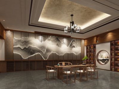 京基智农山海汇-380㎡-中式风效果图