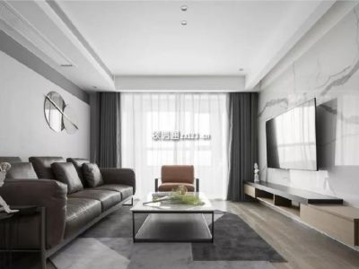 西府兰庭-127㎡-现代风效果图