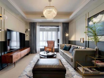 双榆树东里-95㎡-轻奢风效果图