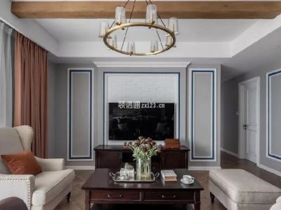 首信汇-136㎡-美式风效果图