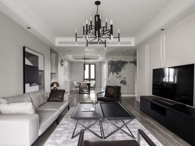 朝青知筑-130㎡-现代风效果图