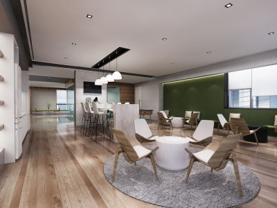 远洋新天地2期写字楼-320㎡-现代风效果图