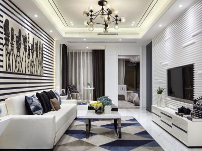 连城苑-124㎡-现代风效果图