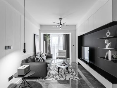 世茂·璀璨倾城-102㎡-简约风效果图