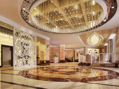 万科都会四季花园商业-1200㎡-轻奢风效果图