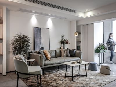 长安金茂府-112㎡-复古风效果图