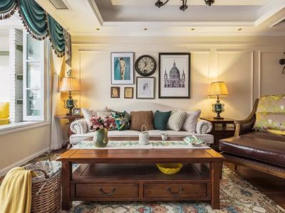 亦庄金茂悦-126㎡-美式风效果图