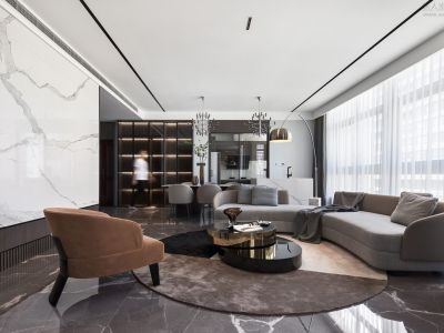 嘉园蓝湖九郡-129㎡-现代风效果图