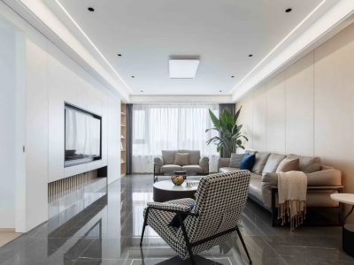 万科翡翠国际-123㎡-简约风效果图