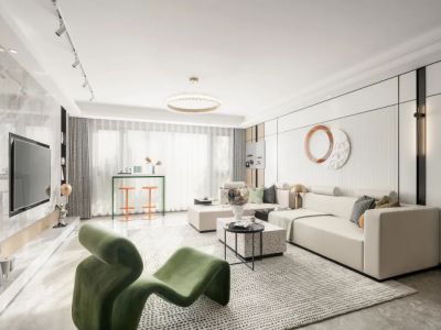 金融街融悦时光-130㎡-现代风效果图