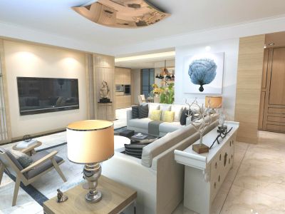 鸿威海怡湾-290㎡-现代风效果图