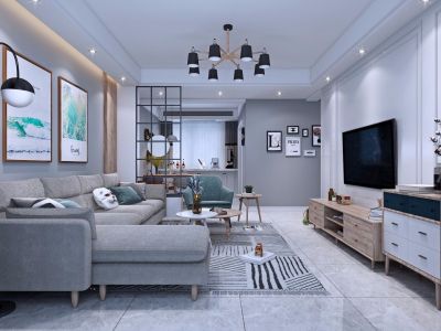 时分亚龙湾现代简约风格119平装修案例