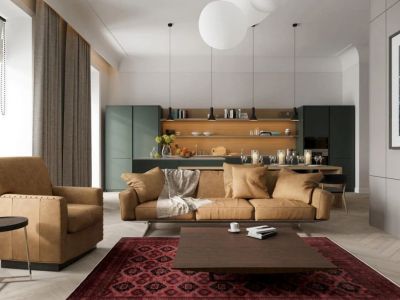 保利·天悦-141㎡-复古风效果图