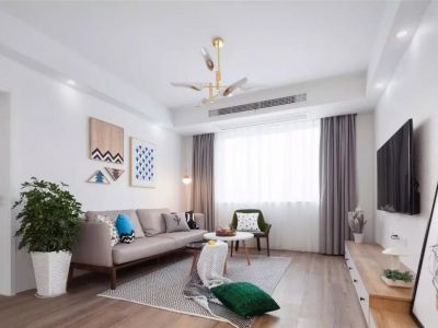 鲁能公馆-100㎡-北欧风效果图