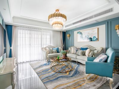 鲁能公馆-100㎡-美式风效果图