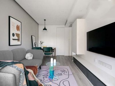 新湖明珠城-99㎡-现代风效果图