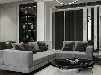 保利·天悦-142㎡-现代风效果图