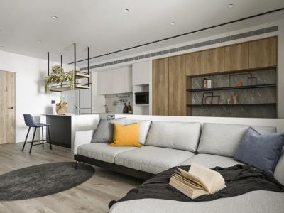 沣水云间-102㎡-简约风效果图