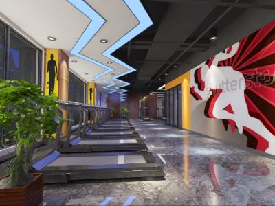 远洋新干线商业广场-351㎡-绚丽风效果图