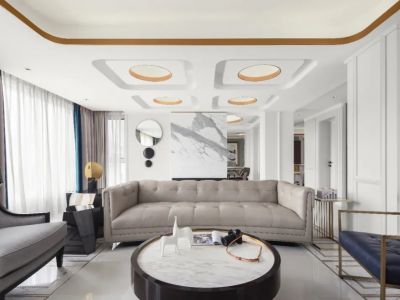 中海·曲江大城-139㎡-轻奢风效果图