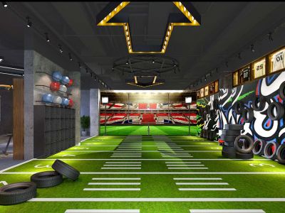 万科启城家园商铺-410㎡-工业风效果图