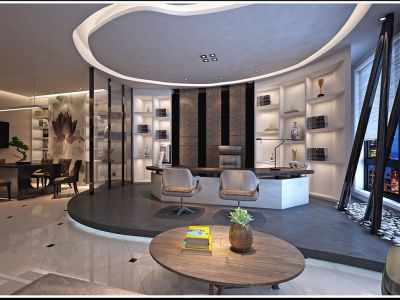 启迪协信科技园写字楼-310㎡-现代风效果图