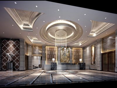 远洋新干线商业广场-1400㎡-奢华风效果图