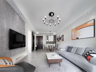 铂晶豪庭-100㎡-现代风效果图