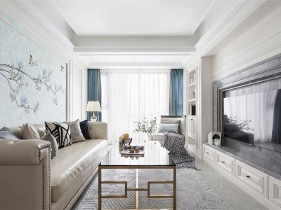 海澜中苑-116㎡-美式风效果图