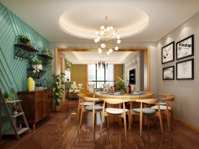 通嘉世纪城-145㎡-田园风效果图