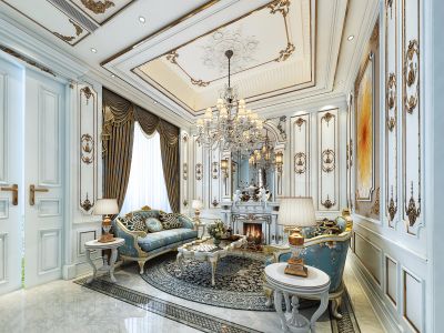 红阳尚俊-120㎡-欧式风效果图