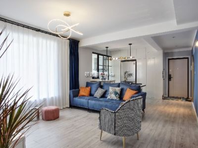 御龙天峰-107㎡-北欧风效果图