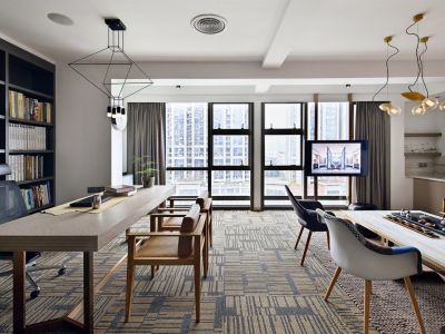 办公室-130㎡-简约风效果图