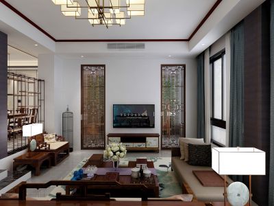 富士君荟-174㎡-中式风效果图