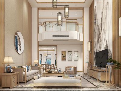 天沐青年豪宅-274㎡-混搭风效果图