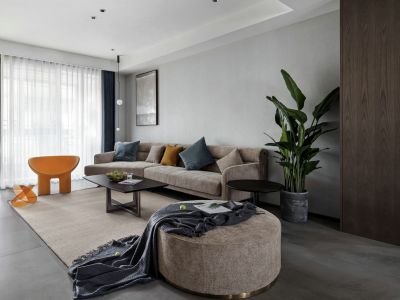 保利和光尘樾-123㎡-现代风效果图