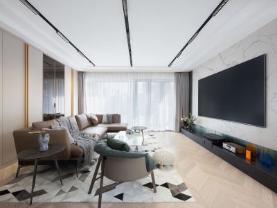 铭城国际社区-128㎡-现代风效果图