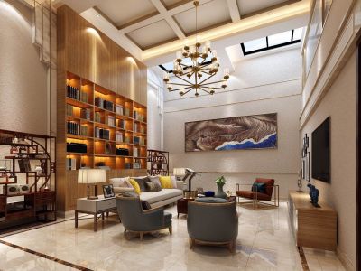 振业城上观-209㎡-现代风效果图