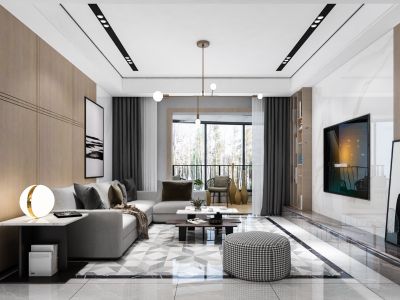 碧桂园藏珑府-140㎡-现代风效果图