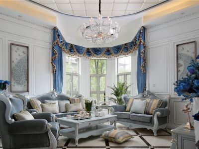 天鹅湾-295㎡-法式风效果图