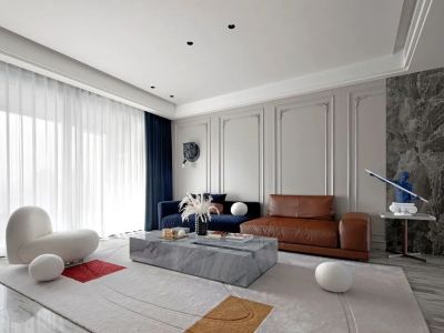 保利·天悦-149㎡-法式风效果图