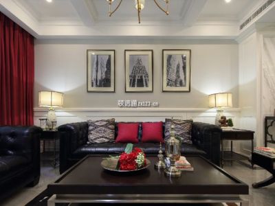 远大中央公园-124㎡-美式风效果图