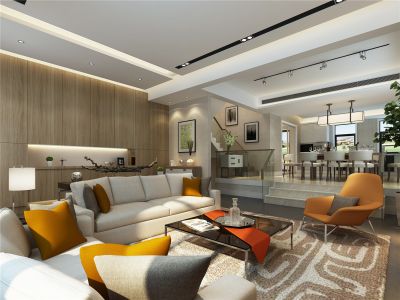 诺德阅山海-158.5㎡-现代风效果图